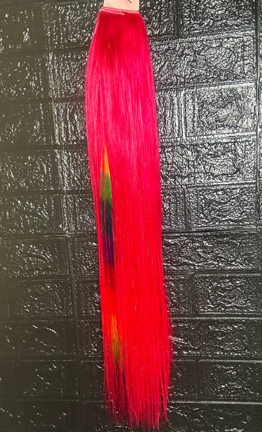 Peekaboo Rainbow Ponytail (Top Raw)